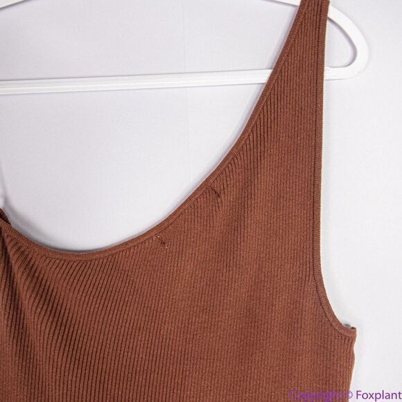 NEW FREE PEOPLE BEACH WAVERLY SWEATER ONE PIECE RIBBED ONE SHOULDER JUMPSUIT, L - Picture 12 of 16
